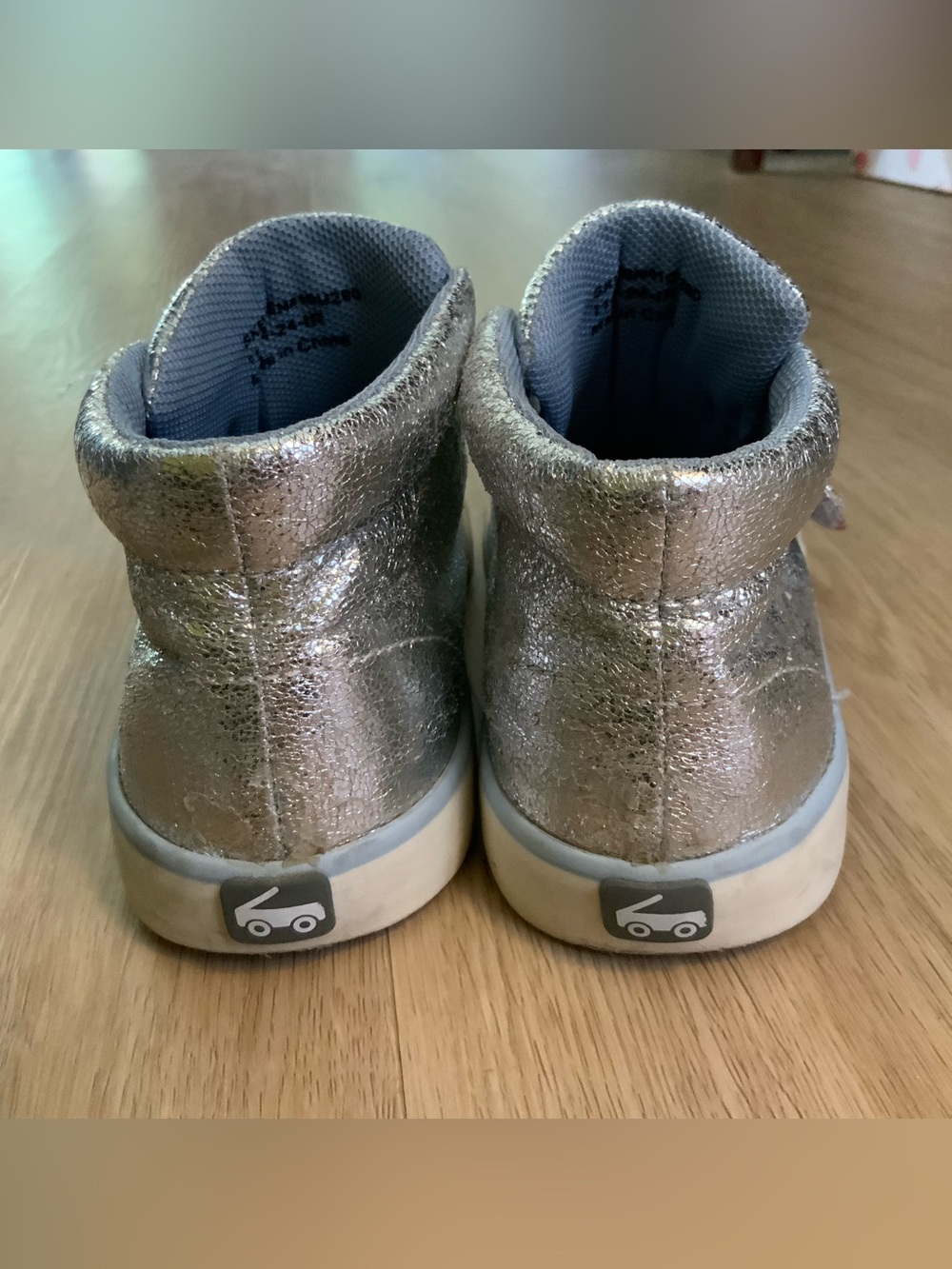 See Kai Run Silver Glitter High-Top Sneakers for Kids - Picture 3 of 5
